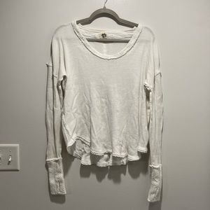 Free People long sleep scoop neck top, Size S